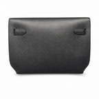 Kelly Depeches clutch, Epsom Leather 89 Noir Black — Refined Shoulder-Strap Clutch