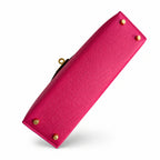 handmade Mini Kelly II 19cm imported Epsom Leather Pink Gold Buckle — Timeless Mini Top-Handle Design