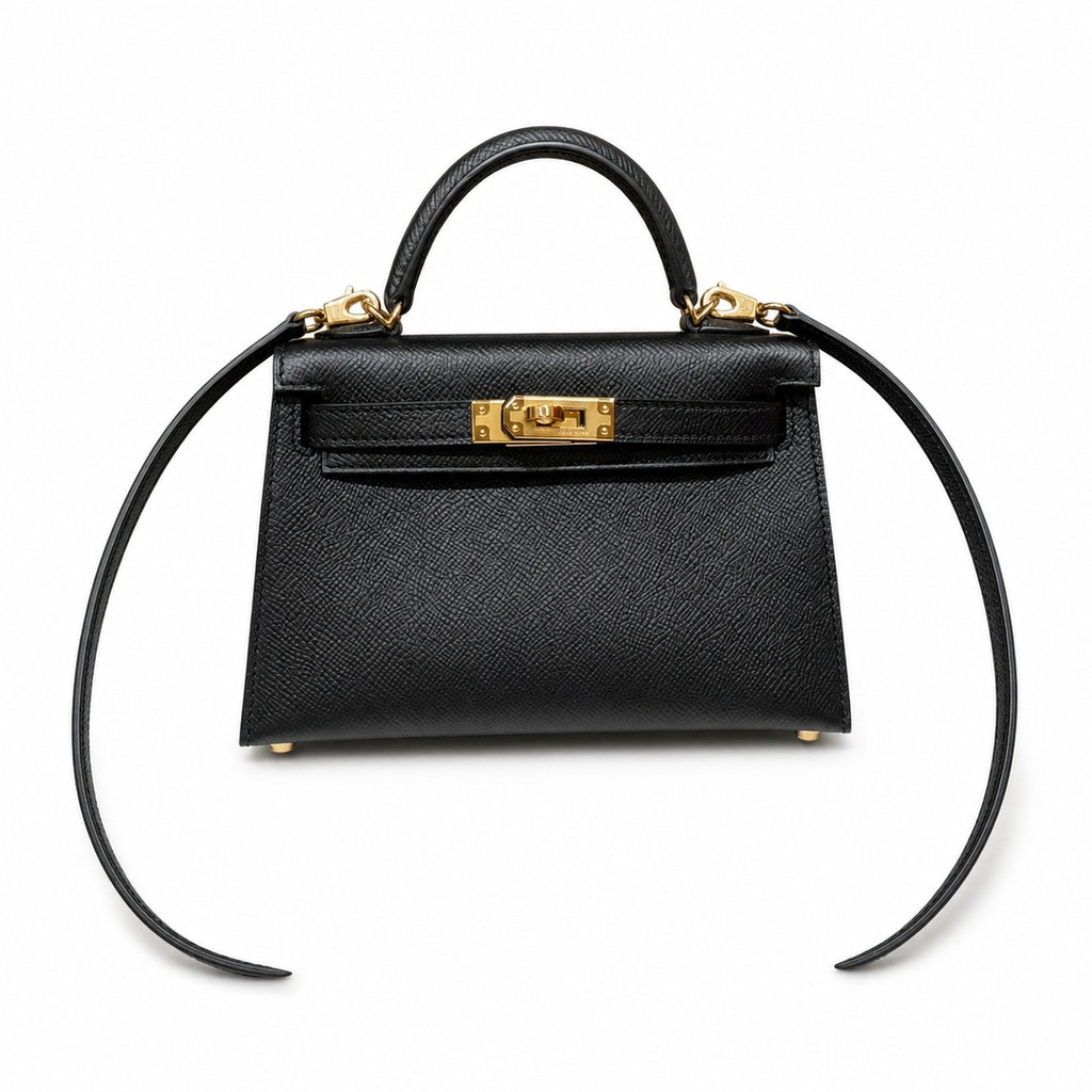 Mini Kelly II 5.5cm Epsom Leather with Gold Buckle — Distinctive Petite Bag