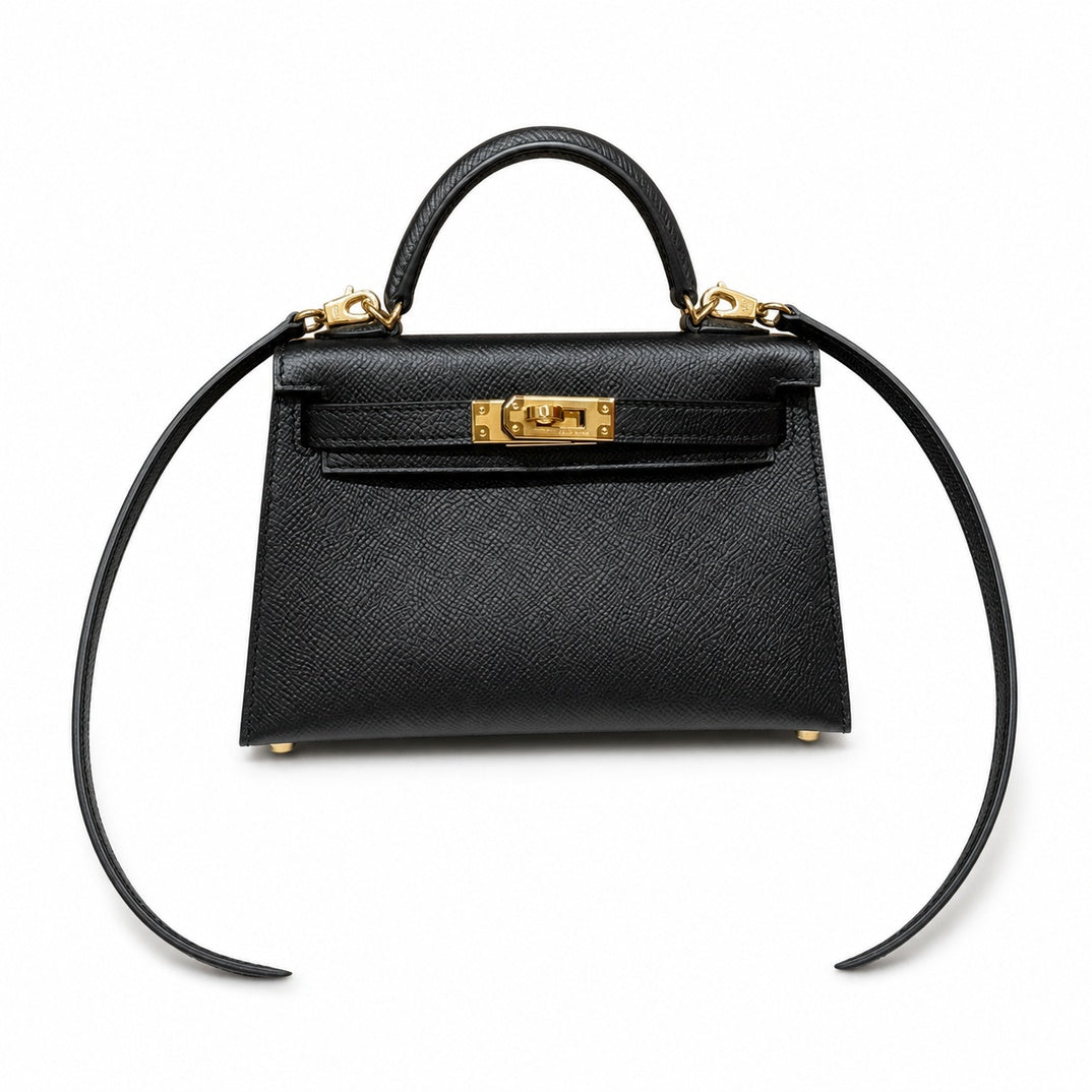 Mini Kelly II 5.5cm Epsom Leather with Gold Buckle — Distinctive Petite Bag