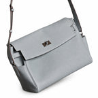 Kelly Messenger messenger bag large size, linen blue Togo Leather, Pre-order Togo calfskin messenger bag. - Flap with swivel hardware - Large — Distinctive Hand-Carry Bag