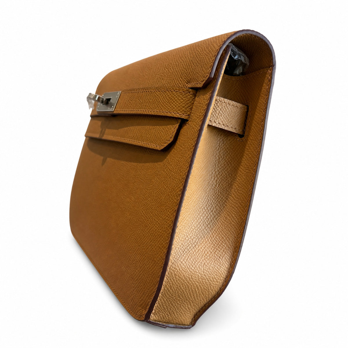 Kelly Depeches 25cm Epsom Leather with Shoulder Strap — Streamlined Clutch Bag