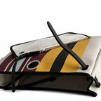 Saddle-Influenced Canvas Hand-Carry Style: Herbag 31cm Saddle-Inspired Canvas Body with Leather Handle and Shoulder Strap