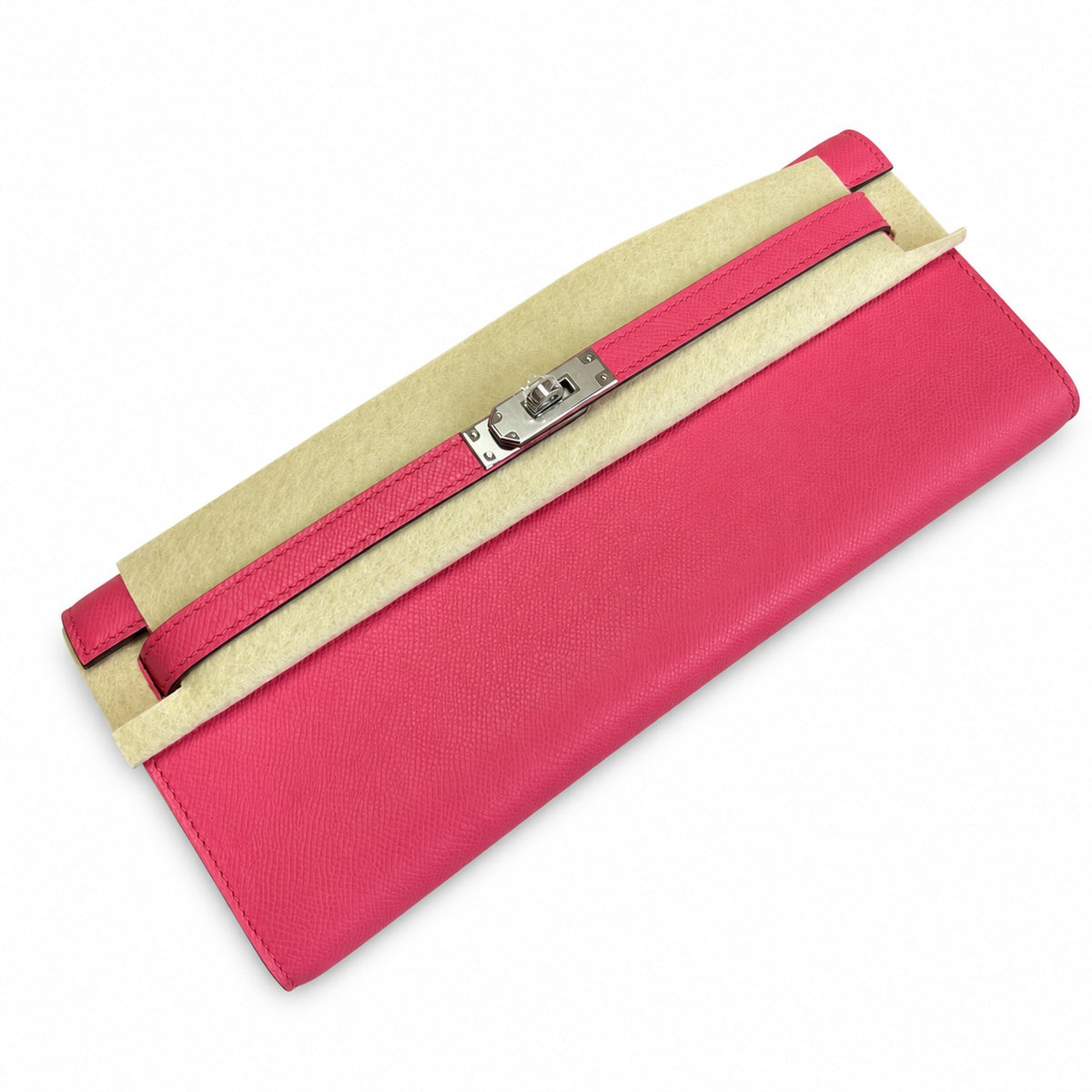 Slim Evening Clutch: Kelly Cut 31 Clutch Epsom Leather Lipstick Powder