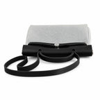 Herbag 31cm Saddle-Inspired Canvas Body with Leather Handle and Shoulder Strap — Polished Saddle-Inspired Carryall