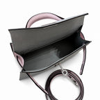 Mini Kelly II 19cm in Blue glacier & Mauve Pale Epsom Leather with Silver Buckle — Streamlined Mini Handbag