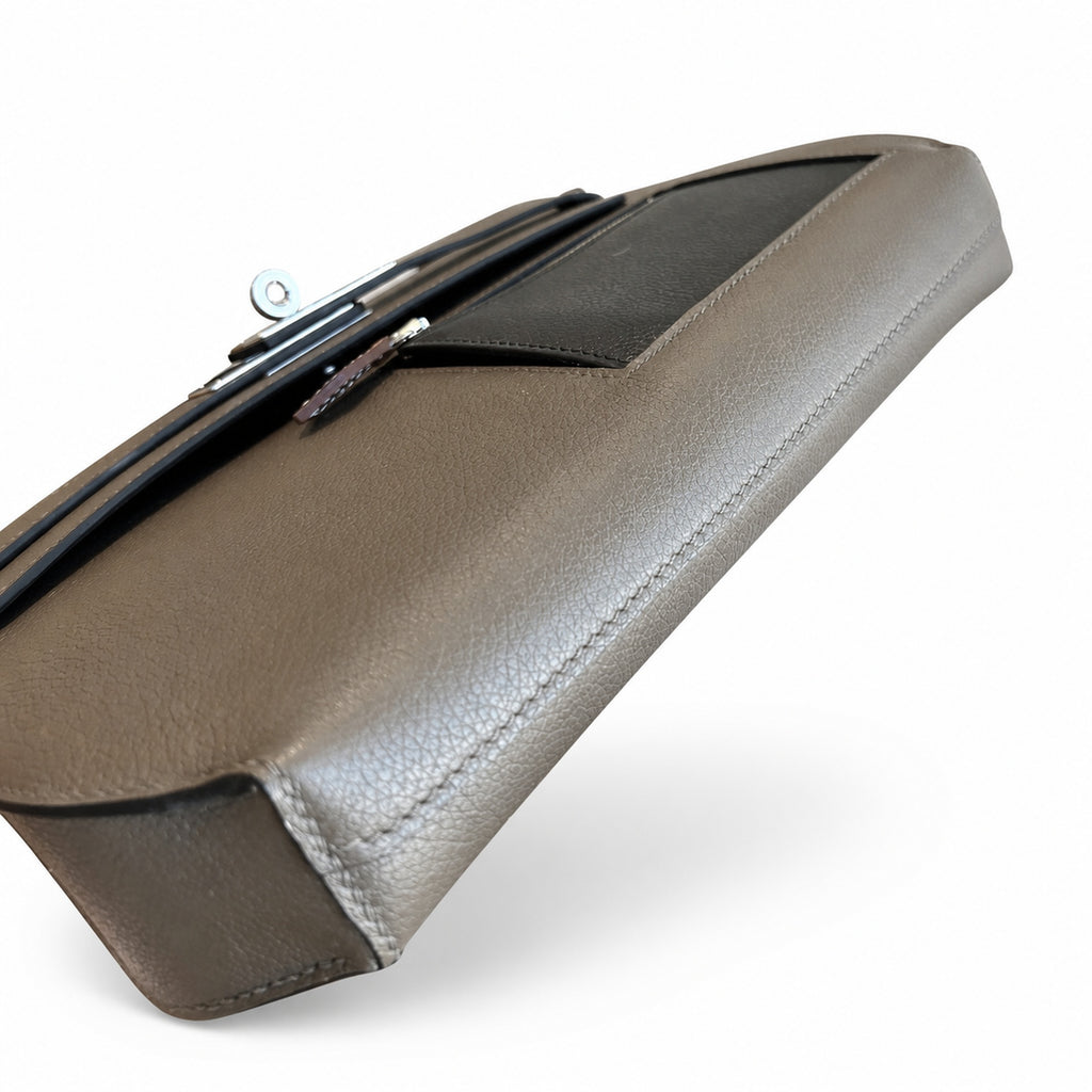 Kelly Depeches 25cm Evercolor Leather with Shoulder Strap — Convertible Clutch