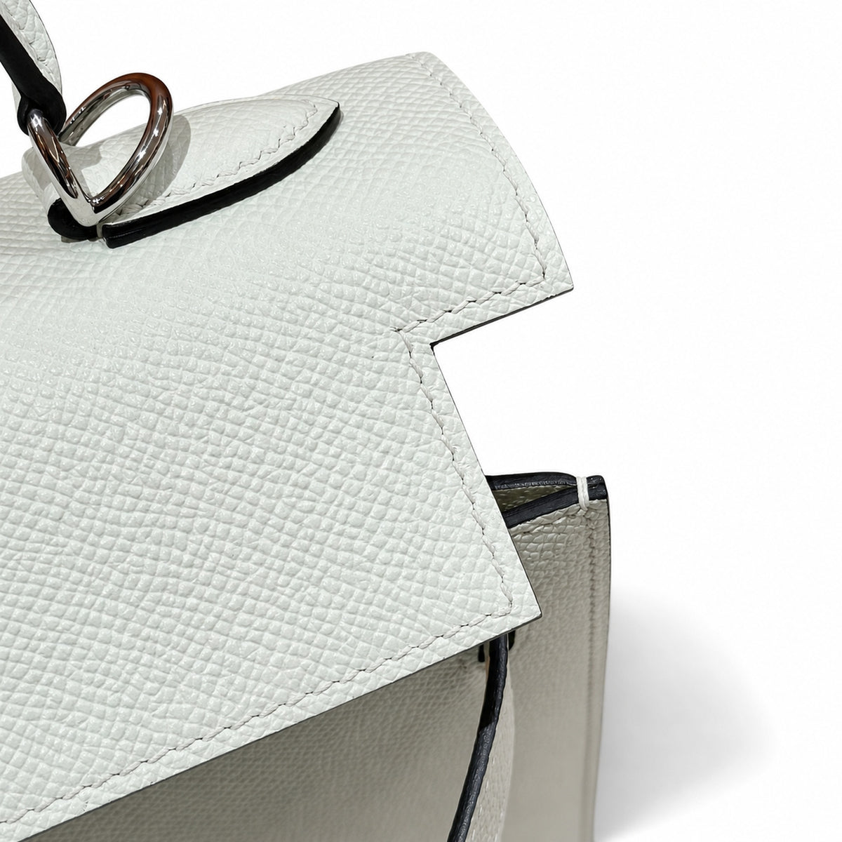 Kelly 25cm in green Epsom Leather with Silver Buckle Handmade — Timeless Top-Handle Design