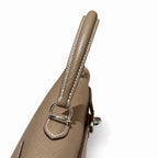 Distinctive Hand-Carry Bag: Kelly 25cm in Elephant Gray Epsom Leather with Silver Buckle Handmade