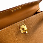 Mini Kelly II 19cm Epsom Leather, Golden Brown, Gold Buckle — Versatile Mini Carry Design