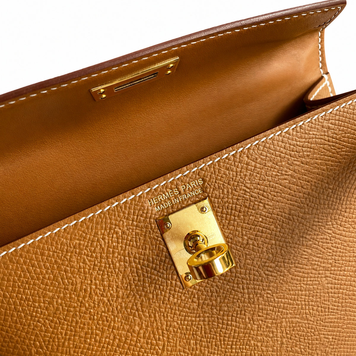 Mini Kelly II 19cm Epsom Leather, Golden Brown, Gold Buckle — Versatile Mini Carry Design