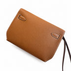 Elegant Crossbody-Ready Clutch: Kelly Depeches 25cm Epsom Leather with Shoulder Strap