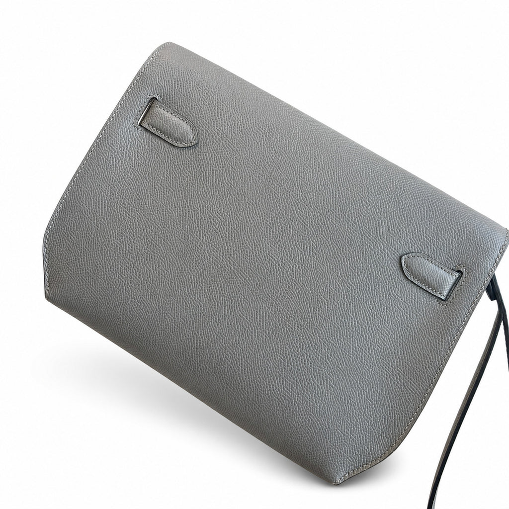 Kelly Depeches 25cm Epsom Leather with Shoulder Strap — Slim Hand-Carry Design