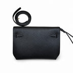 Kelly Depeches 25cm Epsom Leather 89 Black Gold Buckle — Sophisticated Compact Carry