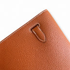 Kelly Depeches 25cm Togo Leather with Shoulder Strap — Versatile Hand-Carry Clutch