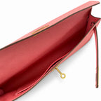 Kelly cut 31 clutch Epsom Milkshake Powder Gold Buckle — Elegant Hand-Carry Clutch