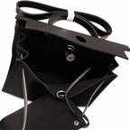 Refined Saddle-Inspired Carry Design: Herbag 31cm Saddle-Inspired Canvas Body with Leather Handle and Shoulder Strap