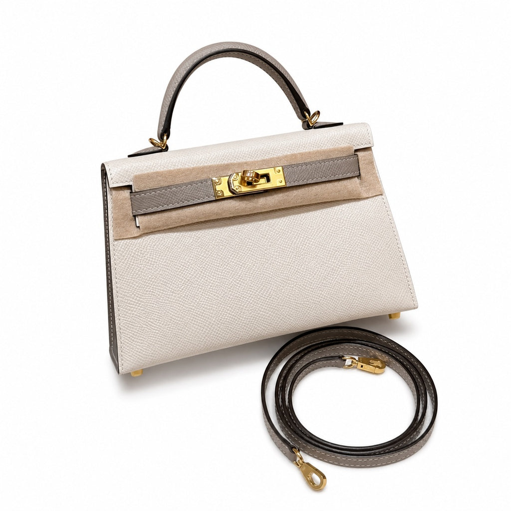 Mini Kelly II 5.5cm Epsom Leather with Gold Hardware — Timeless Mini Top-Handle Design