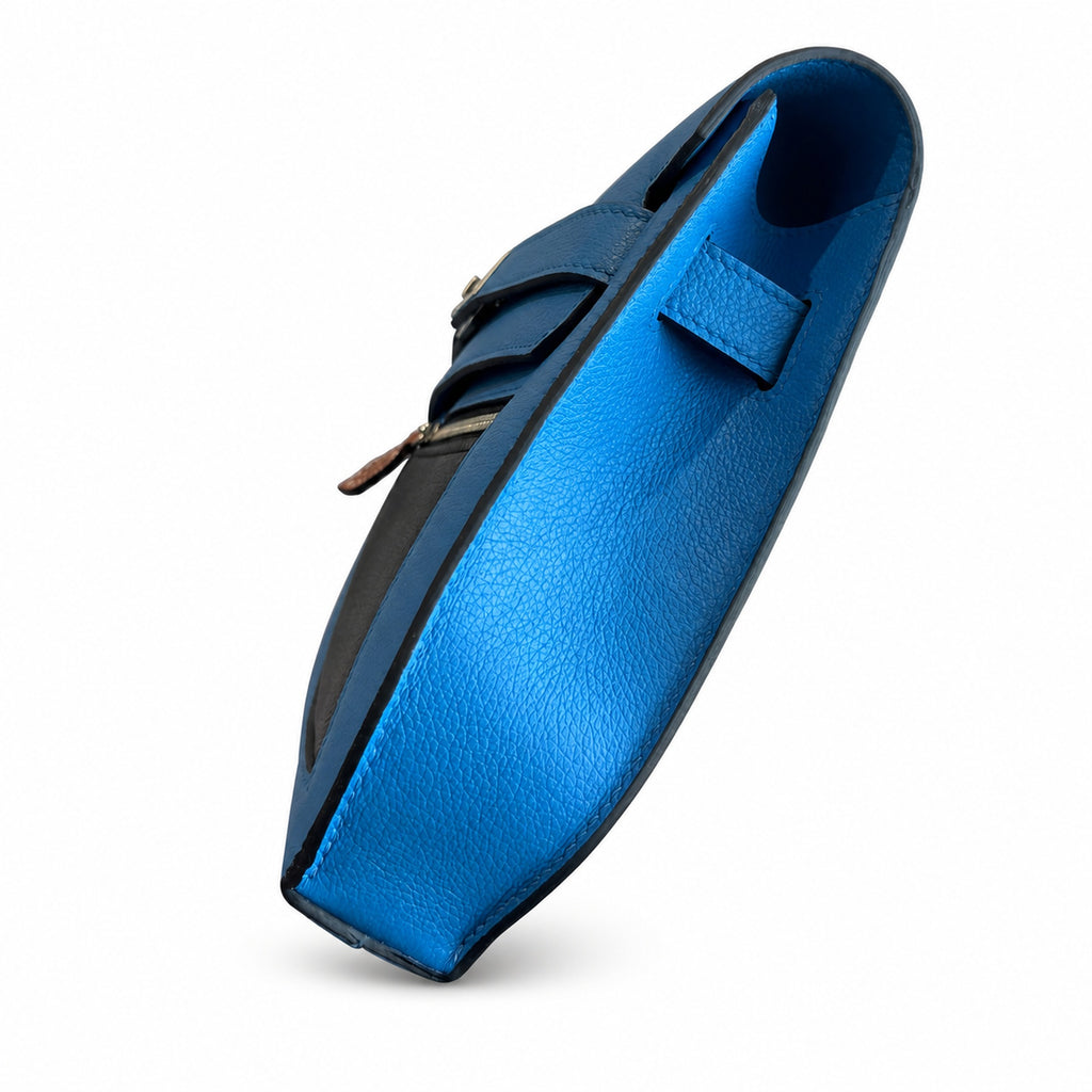 Structured Hand-Carry Clutch: Kelly Depeches 25cm Evercolor Leather with Shoulder Strap