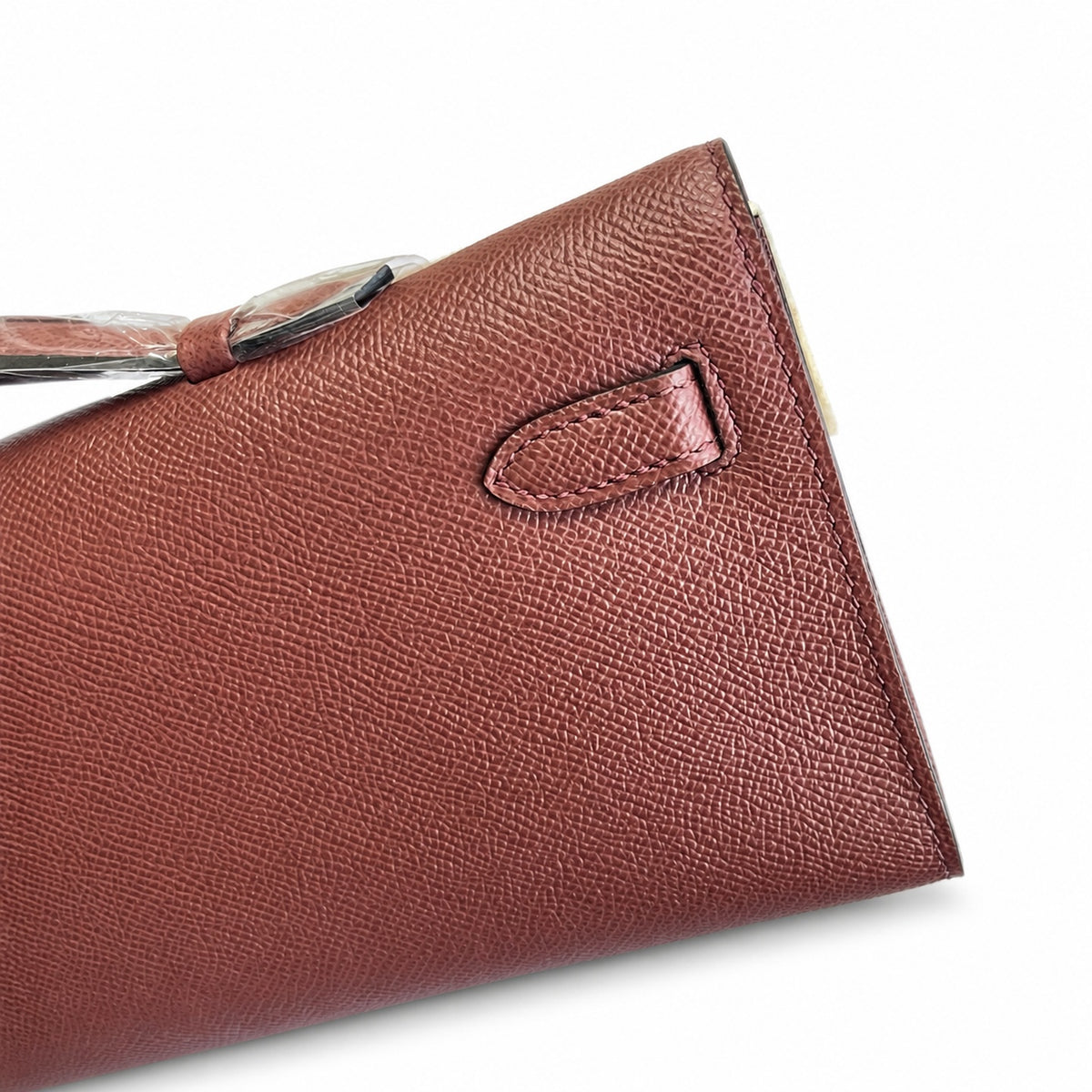 Kelly Cut 31 Clutch Epsom Leather Burgundy — Streamlined Evening Bag