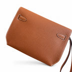 Kelly Depeches 25cm Togo Leather with Shoulder Strap — Versatile Hand-Carry Clutch