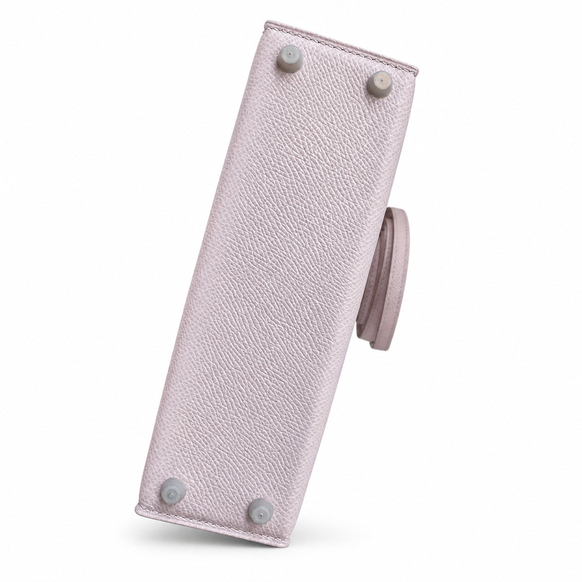 handmade Mini Kelly II 19cm imported Epsom Leather dreamy Pink and purple Silver Buckle — Small Structured Carry Style