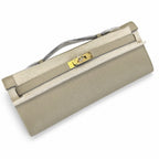 Kelly Cut 31 Clutch Epsom Leather Windbreaker Gray — Refined Flat Clutch