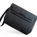 Kelly Depeches 25cm Epsom Leather with Shoulder Strap — Elegant Crossbody-Ready Clutch