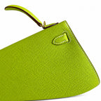 handmade Mini Kelly II 19cm imported Epsom Leather candy green Gold and Silver Buckle — Sophisticated Small-Scale Bag