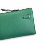 Distinctive Slim Carry Style: Kelly Cut 31 Clutch Epsom Leather Malachite Green