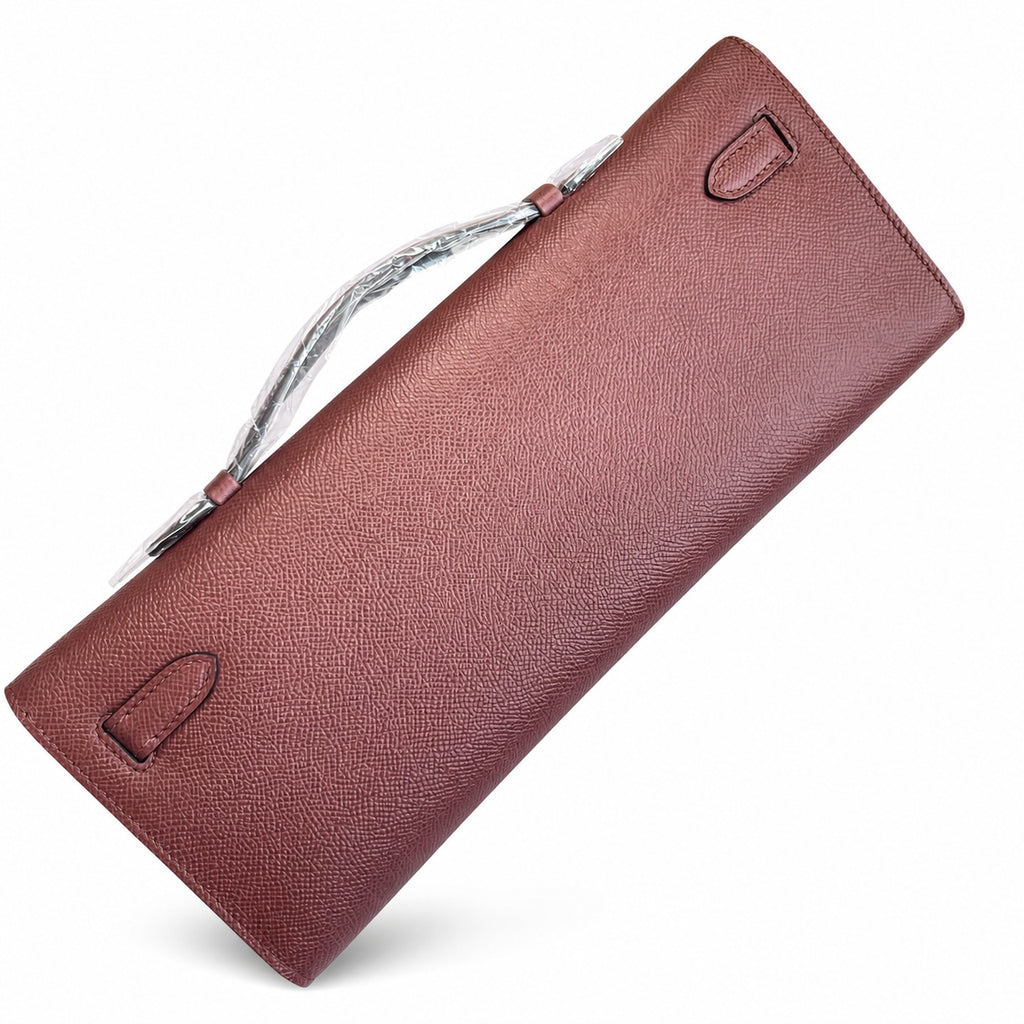 Kelly Cut 31 Clutch Epsom Leather Burgundy — Streamlined Evening Bag