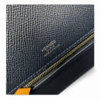 Kelly in Blue Epsom Leather with Silver Buckle Handmade — Polished Structured Handbag