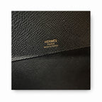 Kelly Depeches 25cm Epsom Leather 89 Noir Black top handcrafted — Versatile Hand-Carry Clutch