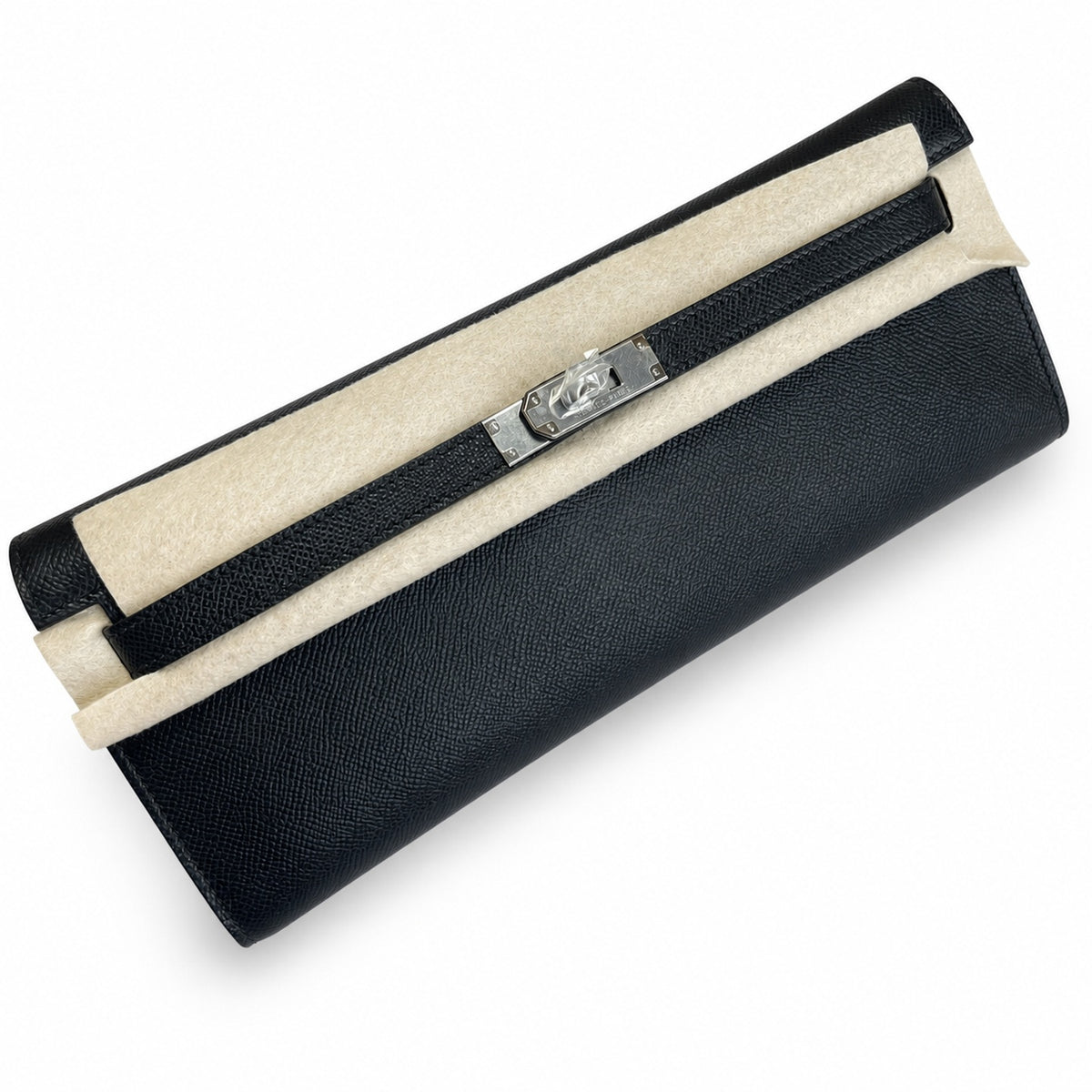 Kelly Cut 31 handbag Epsom Leather Black — Sophisticated Evening Clutch