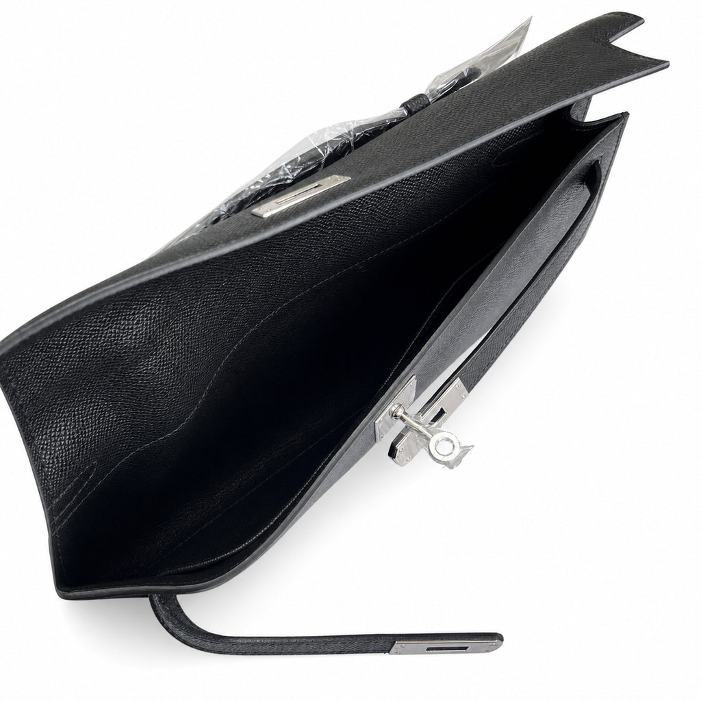 Kelly Cut 31 handbag Epsom Leather Black — Sophisticated Evening Clutch
