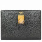 Kelly 25 Black Epsom Gold Buckle, fully handmade with wax thread — Polished Structured Handbag