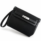 Sophisticated Compact Carry: Kelly Depeches 25cm Swift Leather with Shoulder Strap
