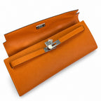 Streamlined Evening Bag: Kelly Cut 31 Clutch Epsom Leather Orange