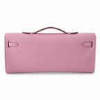 Kelly cut 31 handbag Epsom mallow purple Silver Buckle — Versatile Flat Handbag