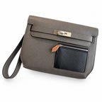 Refined Shoulder-Strap Clutch: Kelly Depeches 25cm Evercolor Leather with Shoulder Strap