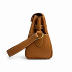 Kelly Messenger messenger bag for men and women, native Gold Buckle, imported leather, all-steel hand-waxed thread, the best value for money on the — Streamlined Top-Handle Handbag