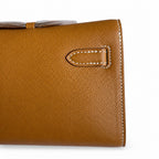 Kelly Cut 31 handbag Epsom Leather Gold color — Elegant Hand-Carry Clutch