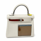 Kelly colormatic is an upgraded version of Lakis. nata Kelly 25+Colormatic limited edition+Silver Buckle, the buff is fully stacked — Polished Structured Bag