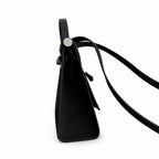 Sophisticated Canvas Carryall: Herbag 31cm Saddle-Inspired Canvas Body with Leather Handle and Shoulder Strap