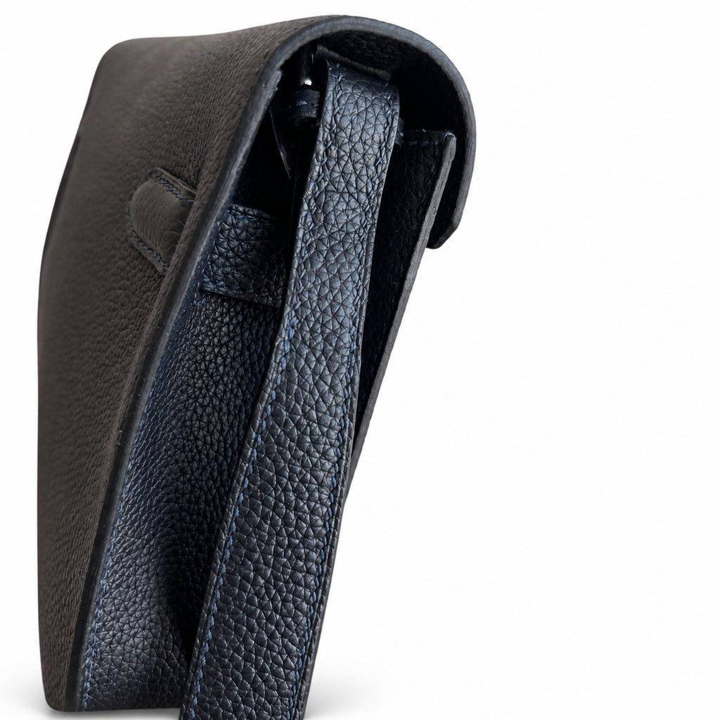 Convertible Clutch: Kelly Depeches 25cm Togo Leather with Shoulder Strap