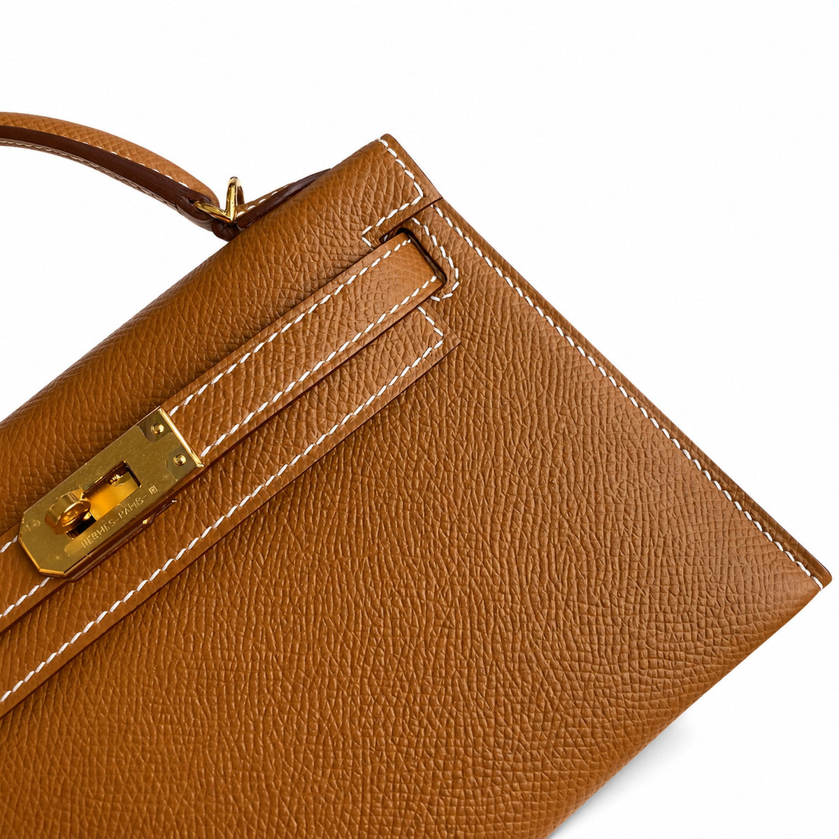 Mini Kelly II 19cm Epsom Leather, Golden Brown, Gold Buckle — Versatile Mini Carry Design