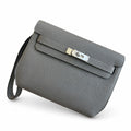 Sophisticated Compact Carry: Kelly Depeches 25cm Togo Leather with Shoulder Strap