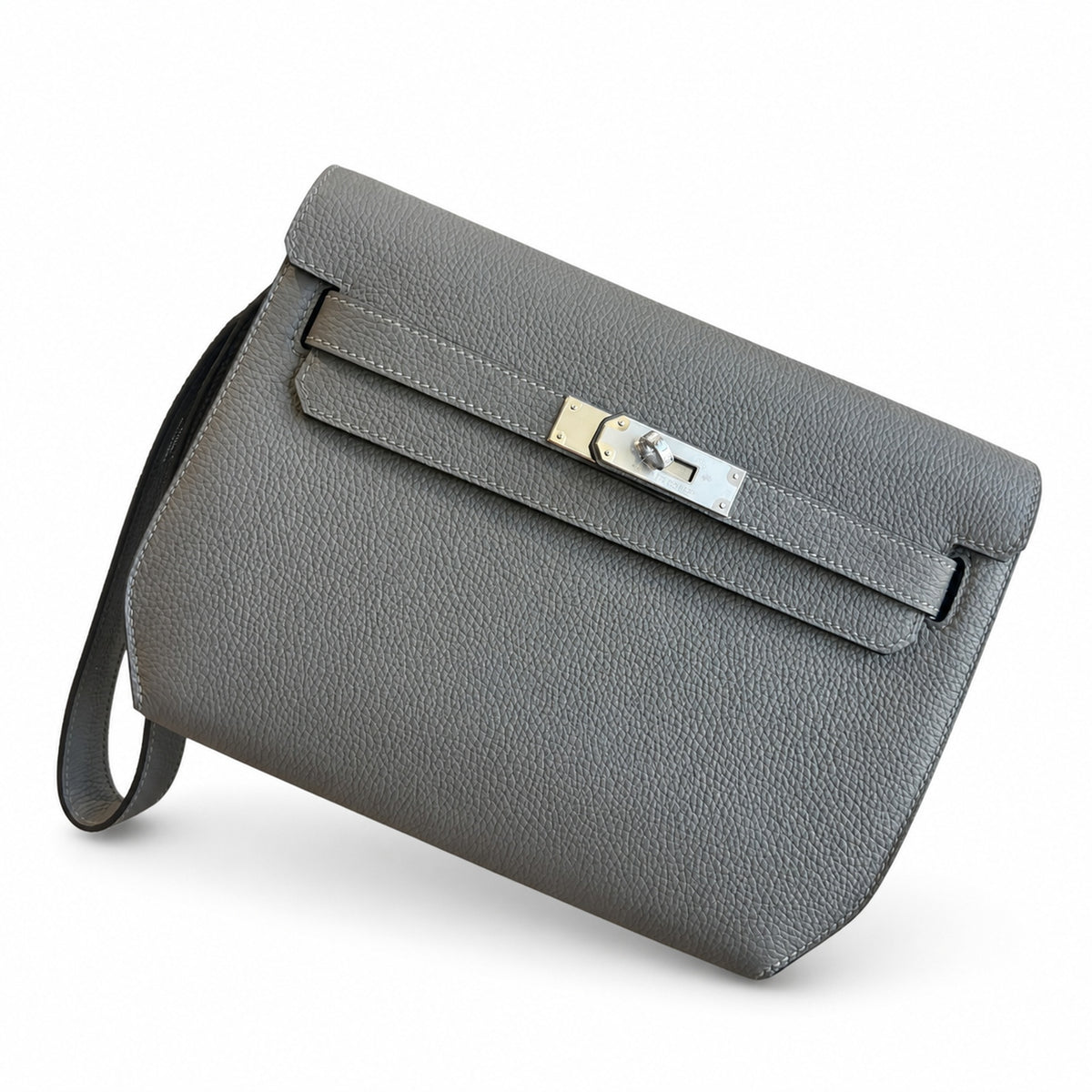 Sophisticated Compact Carry: Kelly Depeches 25cm Togo Leather with Shoulder Strap