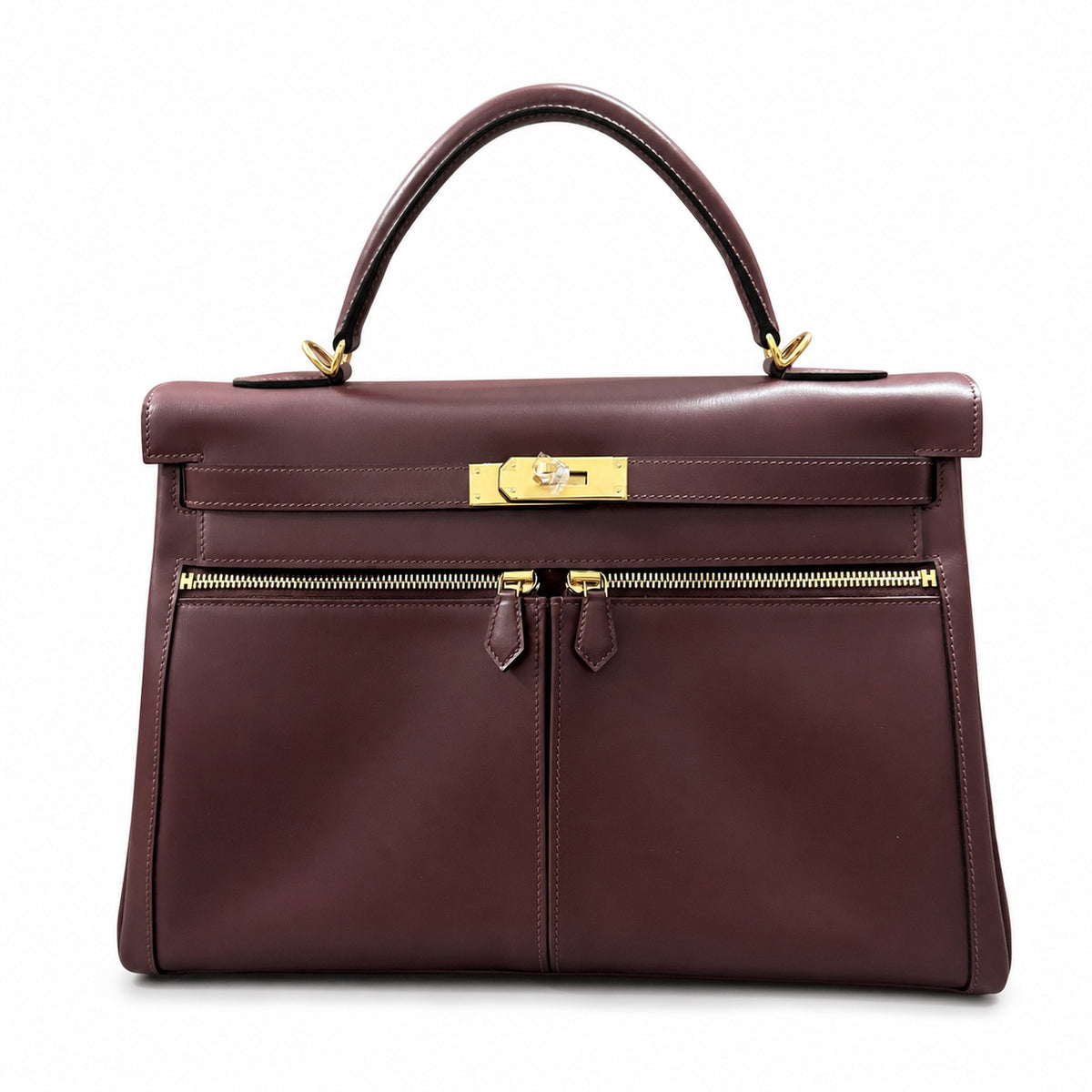 BOX Kelly lakis 35 handtailor — Polished Structured Bag