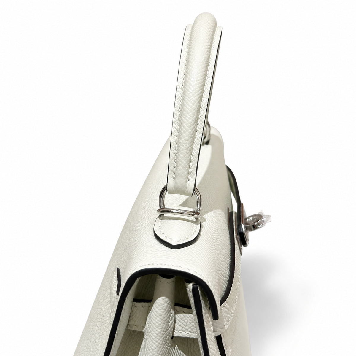 Kelly 25cm in green Epsom Leather with Silver Buckle Handmade — Timeless Top-Handle Design
